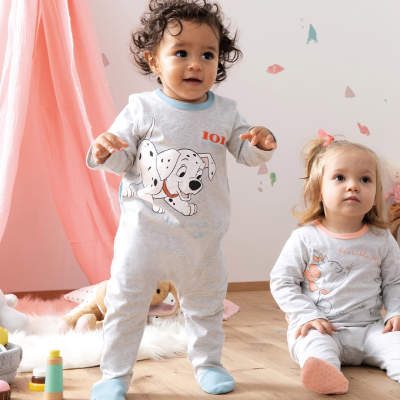 Pyjama bébé fille animaux adorables (Du 6 mois au 24 mois)