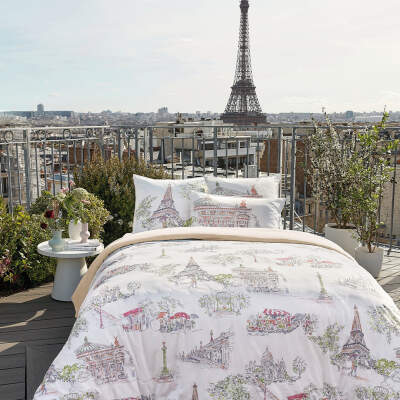 Balade dans Paris - Linge de lit
