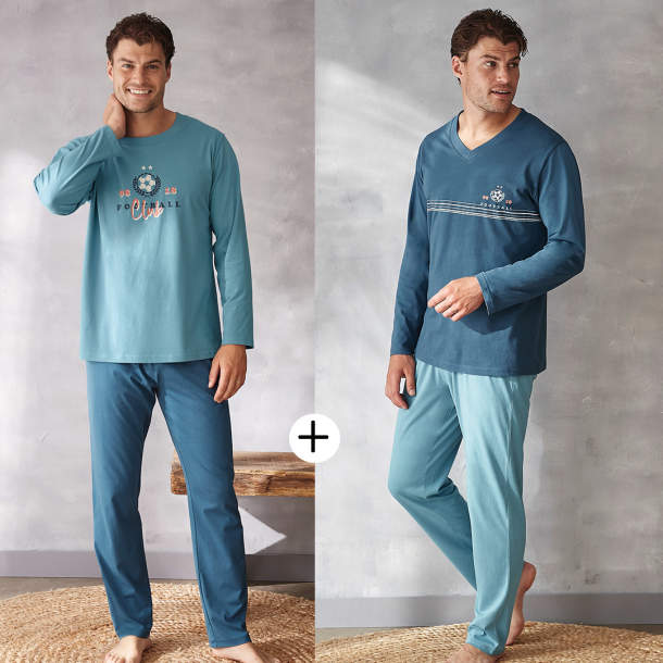 2 pyjamas - Carton bleu