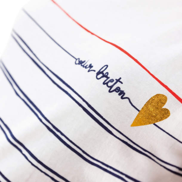 T-shirt rayé - Coeur breton