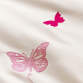 Taie de traversin rose et lin - Confettis et papillons rose