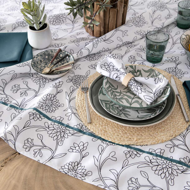 Nappe Efflorescence - Polyester - Rectangulaire - 150cm x 200cm - Françoise Saget