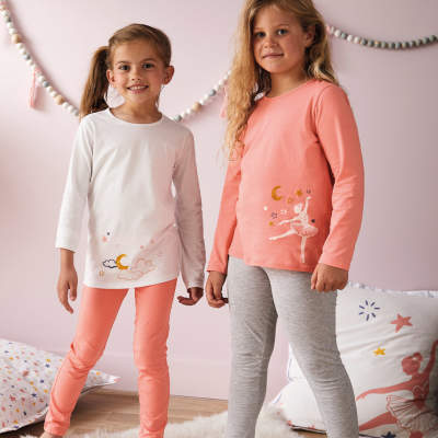 Pyjama d'hiver en coton pour enfants, vêtements de nuit pour garçons et  filles de 4, 6, 8, 10 et 12 ans