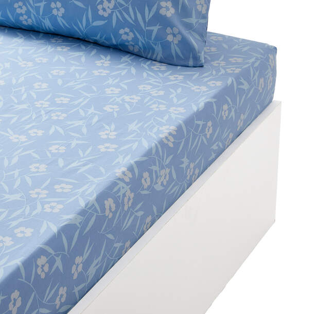 Drap-housse Losanges fleuris - Coton - Grand modèle - 160cm x 200cm - Françoise Saget