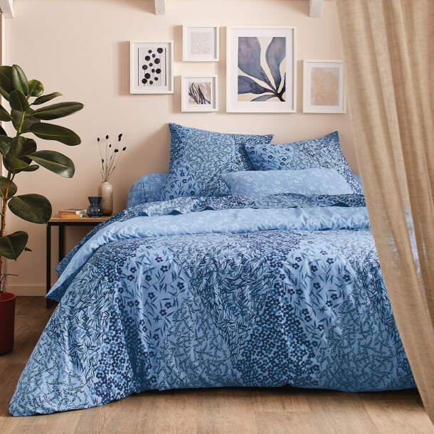 Housse de couette Losanges fleuris - Coton - Grand modèle - 240cm x 260cm - Françoise Saget