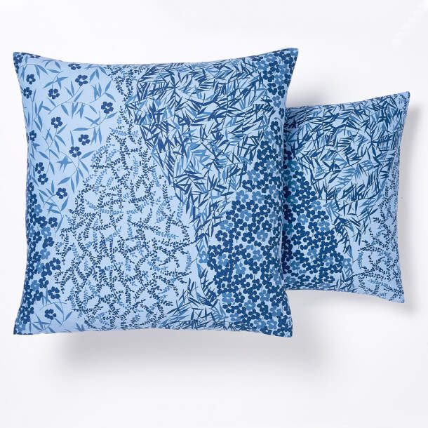Taie d'oreiller Losanges fleuris - Coton - Carrée - 63cm x 63cm - Françoise Saget