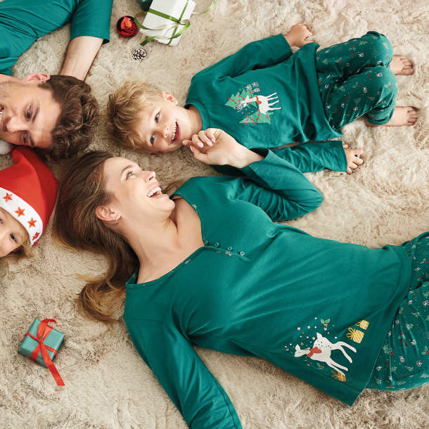 NOËL CHRISTMAS - Ensemble Pyjama Noël femme, 100% coton – Girls' Corner