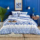 Parure de lit drap - Maison bleue