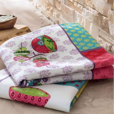 Torchons vaisselle coton coloris assortis 50 x 70 cm 164 g/m2, lot de 6 -  Essuie-mains textile