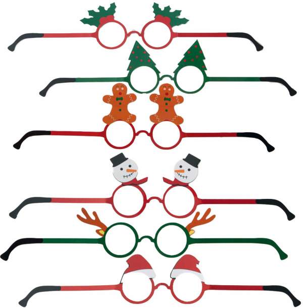 12 Paires de lunettes - Noël traditionnel