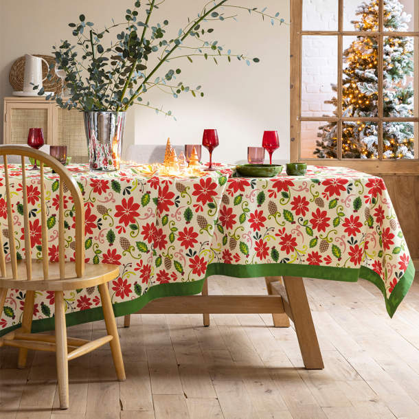 Nappe Notes givrées - Coton - Rectangulaire - 150cm x 300cm - Françoise Saget