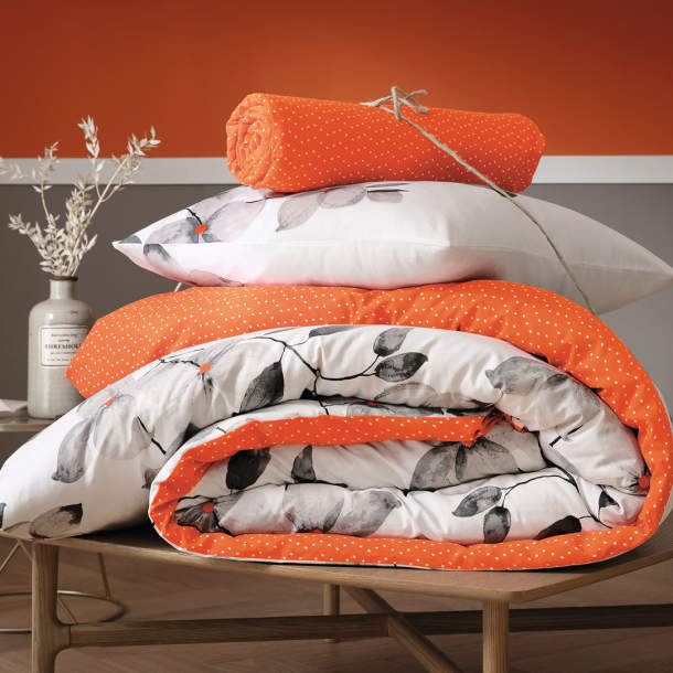 Drap-housse de lit orange