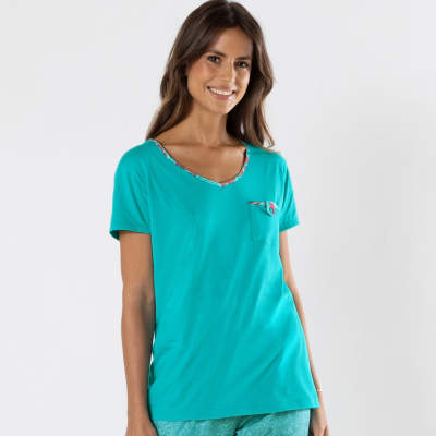 Poésie créole - T-shirt turquoise