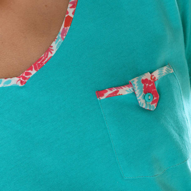 T-shirt turquoise - Poésie créole