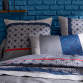 Parure de lit drap - Rythmes bleus