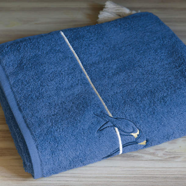 Serviette de bain - Une hirondelle sur un fil
